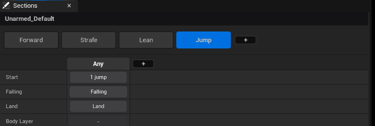 The Jump section
