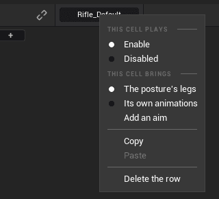 Right-clicking a profile cell