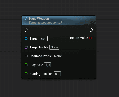 The Equip Weapon node