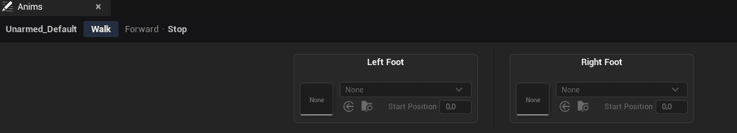 The panel of a stop: one clip per foot